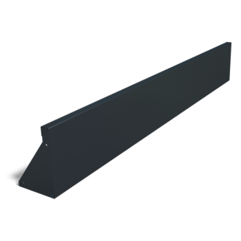 Подпорна стена от стомана - Прав - 200 x 30 cm - RAL9010 матов (бял)