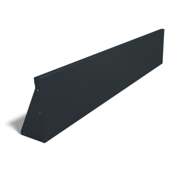 Подпорна стена от стомана - Прав - 200 x 40 cm - RAL9010 матов (бял)