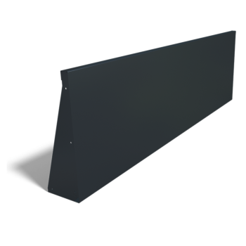 Подпорна стена от стомана - Прав - 200 x 60 cm - RAL9010 матов (бял)