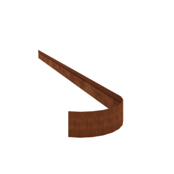 Бордюр за градина от кортен стомана плосък FLEX 13 cm (дължина 150 cm)