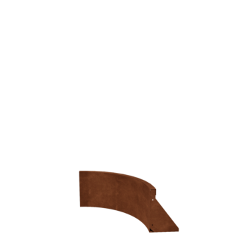 Подпорна стена от кортенова стомана - Вътрешна извивка - 50 x 50 x 30 cm