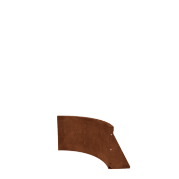 Подпорна стена от кортенова стомана - Вътрешна извивка - 50 x 50 x 40 cm