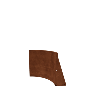 Подпорна стена от кортенова стомана - Вътрешна извивка - 50 x 50 x 60 cm