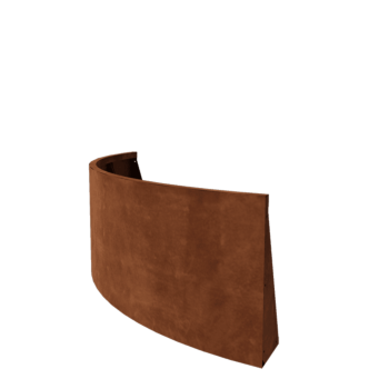 Подпорна стена от кортенова стомана - Външна извивка - 150 x 150 x 60 cm