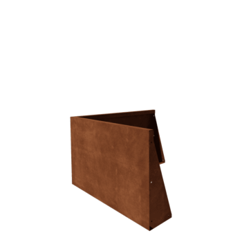Подпорна стена от кортенова стомана - Външен ъгъл - 100 x 100 x 60 cm