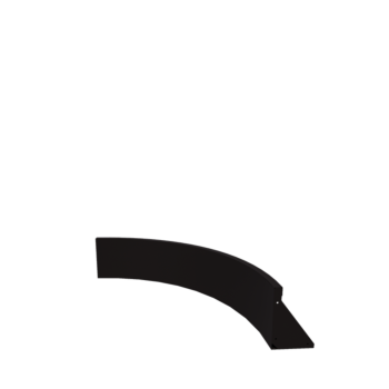 Подпорна стена от стомана - Вътрешна извивка - 100 x 100 x 30 cm - RAL9005 матов (черен)