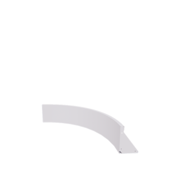 Подпорна стена от стомана - Вътрешна извивка - 100 x 100 x 30 cm - RAL9010 матов (бял)