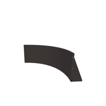 Подпорна стена от стомана - Вътрешна извивка - 100 x 100 x 50 cm - RAL7016 матов (антрацитено сиво)