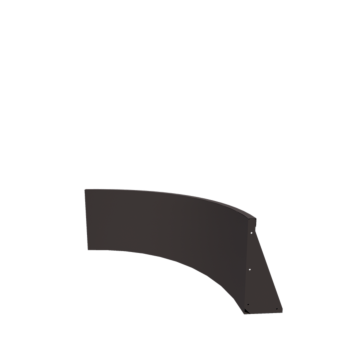 Подпорна стена от стомана - Вътрешна извивка - 100 x 100 x 50 cm - RAL7016 матов (антрацитено сиво)