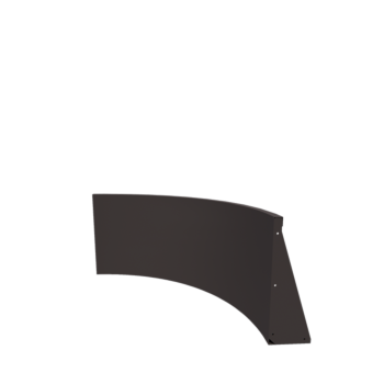 Подпорна стена от стомана - Вътрешна извивка - 100 x 100 x 60 cm - RAL7016 матов (антрацитено сиво)