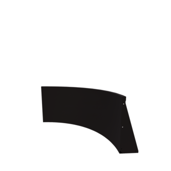 Подпорна стена от стомана - Вътрешна извивка - 100 x 100 x 60 cm - RAL9005 матов (черен)