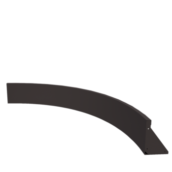 Подпорна стена от стомана - Вътрешна извивка - 150 x 150 x 30 cm - RAL7016 матов (антрацитено сиво)