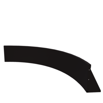 Подпорна стена от стомана - Вътрешна извивка - 150 x 150 x 40 cm - RAL9005 матов (черен)