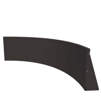 Подпорна стена от стомана - Вътрешна извивка - 150 x 150 x 60 cm - друг RAL цвят