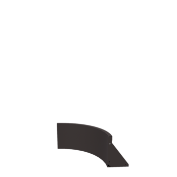 Подпорна стена от стомана - Вътрешна извивка - 50 x 50 x 30 cm - друг RAL цвят