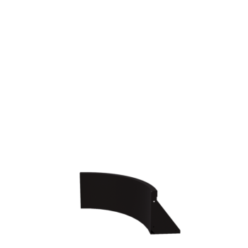 Подпорна стена от стомана - Вътрешна извивка - 50 x 50 x 30 cm - RAL9005 матов (черен)