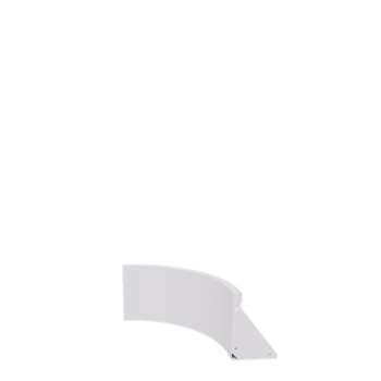 Подпорна стена от стомана - Вътрешна извивка - 50 x 50 x 30 cm - RAL9010 матов (бял)