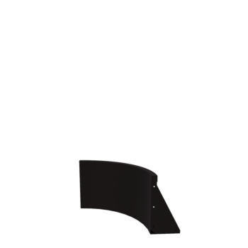 Подпорна стена от стомана - Вътрешна извивка - 50 x 50 x 40 cm - RAL9005 матов (черен)