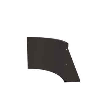 Подпорна стена от стомана - Вътрешна извивка - 50 x 50 x 50 cm - RAL7016 матов (антрацитено сиво)