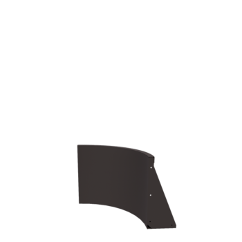 Подпорна стена от стомана - Външна извивка - 50 x 50 x 50 cm - RAL7016 матов (антрацитено сиво)