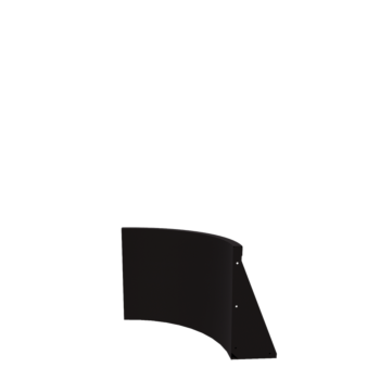 Подпорна стена от стомана - Външна извивка - 50 x 50 x 50 cm - RAL9005 матов (черен)