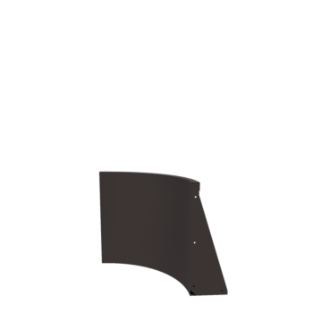 Подпорна стена от стомана - Вътрешна извивка - 50 x 50 x 60 cm - RAL7016 матов (антрацитено сиво)