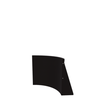 Подпорна стена от стомана - Вътрешна извивка - 50 x 50 x 60 cm - RAL9005 матов (черен)