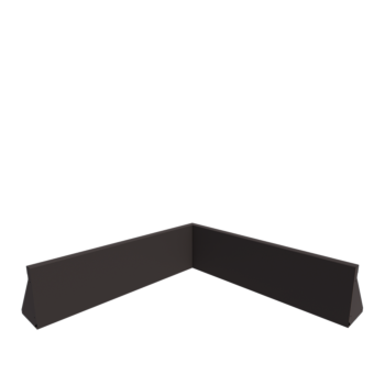 Подпорна стена от стомана - Вътрешен ъгъл - 100 x 100 x 30 cm - друг RAL цвят