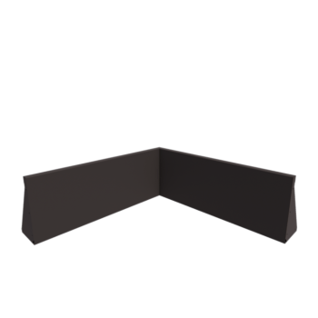 Подпорна стена от стомана - Вътрешен ъгъл - 100 x 100 x 40 cm - RAL7016 матов (антрацитено сиво)