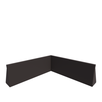 Подпорна стена от стомана - Вътрешен ъгъл - 100 x 100 x 40 cm - RAL7016 матов (антрацитено сиво)