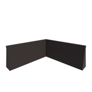 Подпорна стена от стомана - Вътрешен ъгъл - 100 x 100 x 50 cm - RAL7016 матов (антрацитено сиво)