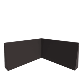 Подпорна стена от стомана - Вътрешен ъгъл - 100 x 100 x 60 cm - RAL7016 матов (антрацитено сиво)