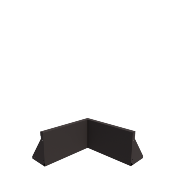 Подпорна стена от стомана - Вътрешен ъгъл - 50 x 50 x 30 cm - RAL7016 матов (антрацитено сиво)