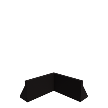 Подпорна стена от стомана - Вътрешен ъгъл - 50 x 50 x 30 cm - RAL9005 матов (черен)