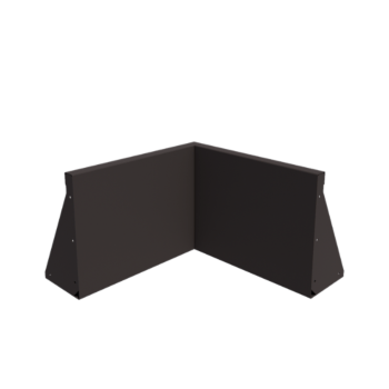 Подпорна стена от стомана - Вътрешен ъгъл - 50 x 50 x 40 cm - RAL7016 матов (антрацитено сиво)