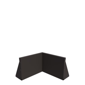 Подпорна стена от стомана - Вътрешен ъгъл - 50 x 50 x 40 cm - друг RAL цвят