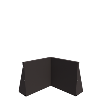 Подпорна стена от стомана - Вътрешен ъгъл - 50 x 50 x 50 cm - RAL7016 матов (антрацитено сиво)