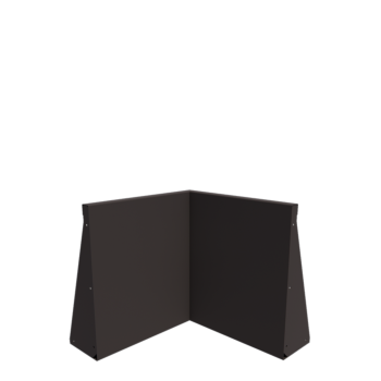 Подпорна стена от стомана - Вътрешен ъгъл - 50 x 50 x 60 cm - друг RAL цвят