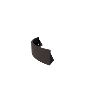 Подпорна стена от стомана - Външна извивка - 100 x 100 x 30 cm - RAL7016 матовt (антрацитено сиво)