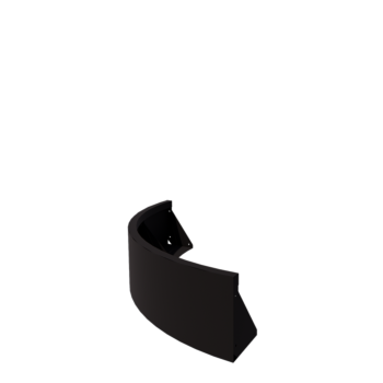 Подпорна стена от стомана - Външна извивка - 100 x 100 x 30 cm - RAL9005 матов (черен)