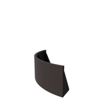 Подпорна стена от стомана - Външна извивка - 100 x 100 x 40 cm - RAL7016 матовt (антрацитено сиво)