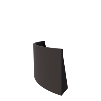 Подпорна стена от стомана - Външна извивка - 100 x 100 x 60 cm - друг RAL цвят