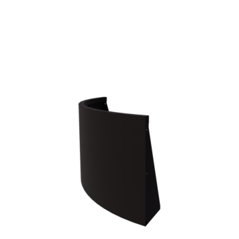 Подпорна стена от стомана - Външна извивка - 100 x 100 x 60 cm - RAL9005 матов (черен)