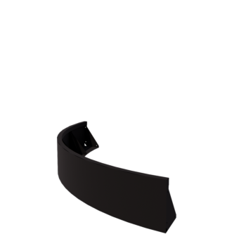 Подпорна стена от стомана - Външна извивка - 150 x 150 x 30 cm - RAL9005 матов (черен)