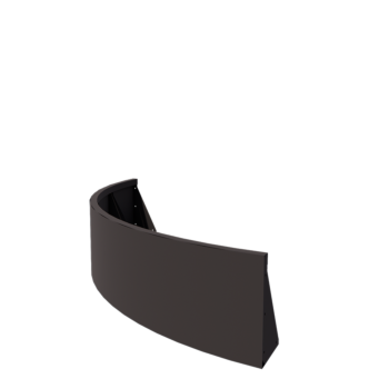 Подпорна стена от стомана - Външна извивка - 150 x 150 x 40 cm - RAL7016 матов (антрацитено сиво)