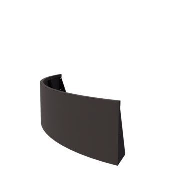 Подпорна стена от стомана - Външна извивка - 150 x 150 x 50 cm - RAL7016 матов (антрацитено сиво)