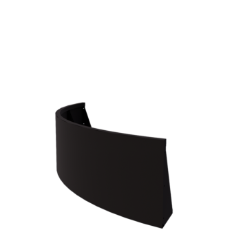 Подпорна стена от стомана - Външна извивка - 150 x 150 x 50 cm - RAL9005 матов (черен)