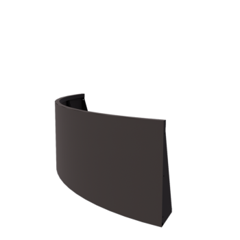 Подпорна стена от стомана - Външна извивка - 150 x 150 x 60 cm - друг RAL цвят