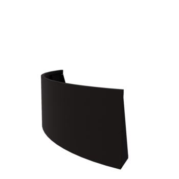 Подпорна стена от стомана - Външна извивка - 150 x 150 x 60 cm - RAL9005 матов (черен)