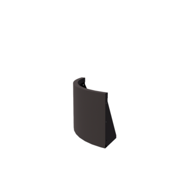 Подпорна стена от стомана - Външна извивка - 50 x 50 x 40 cm - RAL7016 матов (антрацитено сиво)